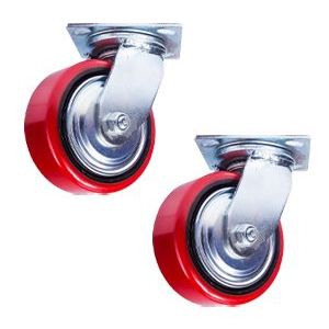 Колесо поворотное PU/металл (C550S/PU2040CB3ra/TG) 200 мм