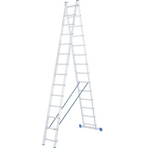 Лестница 2-х секционная алюминиевая 2*14