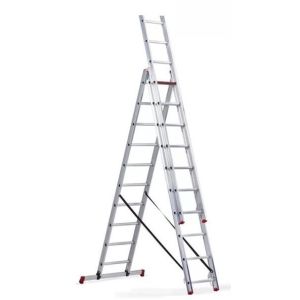 Лестница 3-х секционная алюминиевая 3*10