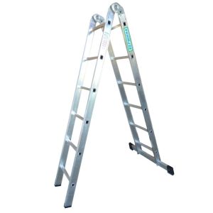 Лестница 2-х секционная алюминиевая шарнирная 2*6